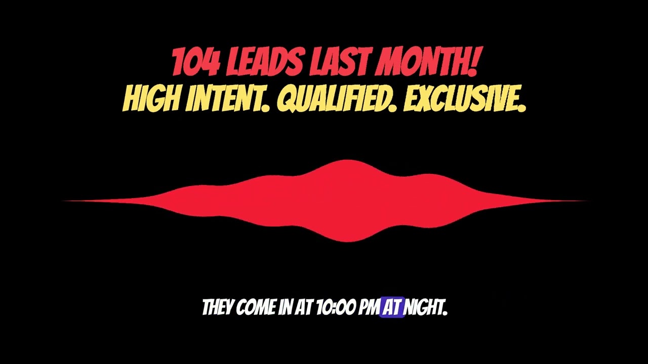 104 Qualified Leads. 1 Month. High Intent. Exclusive. No Canvassing. Contractor Marketing That Works