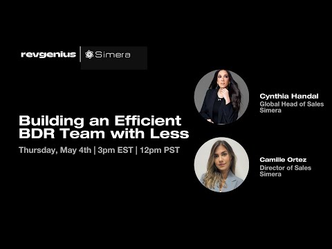 Building an Efficient BDR Team with Less | Powered by Simera-Building an Efficient BDR Team