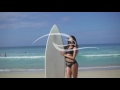 Surfer Girl On The Beach In Bikini