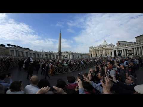 The Pope passing by, during Papal Audience, Rome