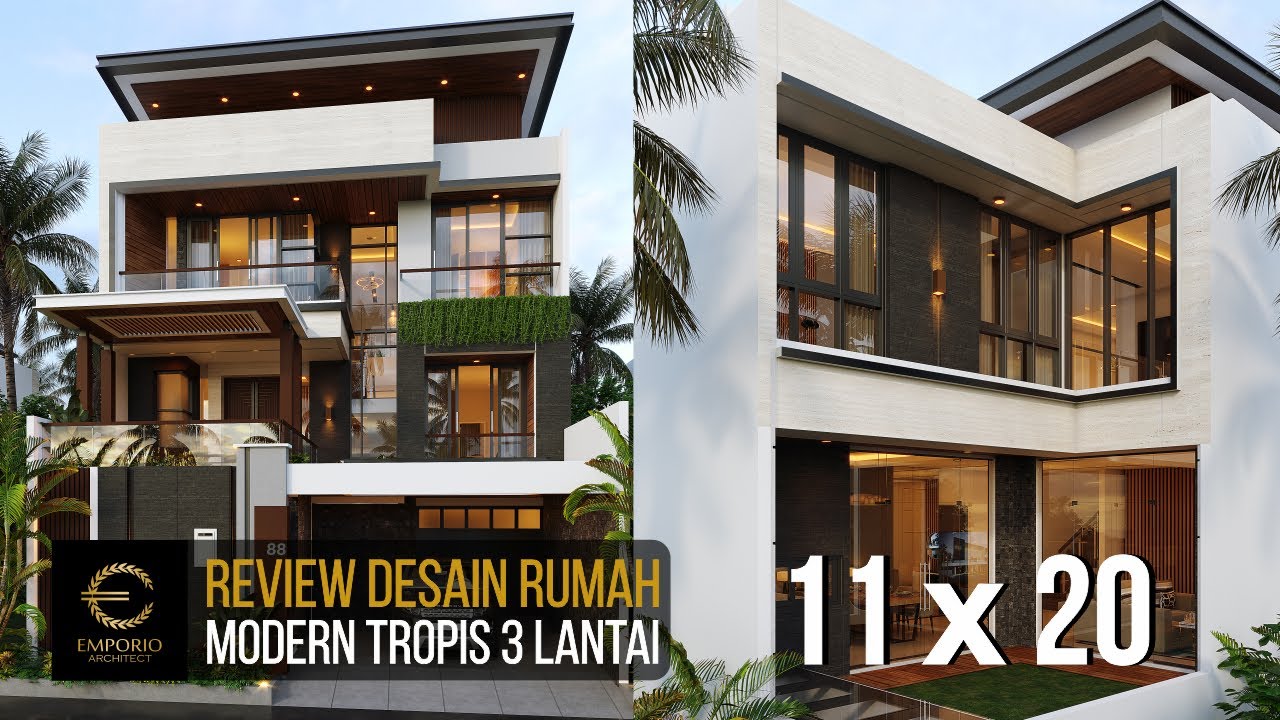 Video 3D Desain Rumah Modern 3 Lantai Bapak Budi - Jakarta Utara