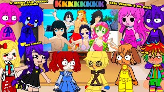 Poppy playtime react Tanjiro com CIÚMES da Nezuko na Praia do Demon Slayer VR 😂❤️Chapter 5