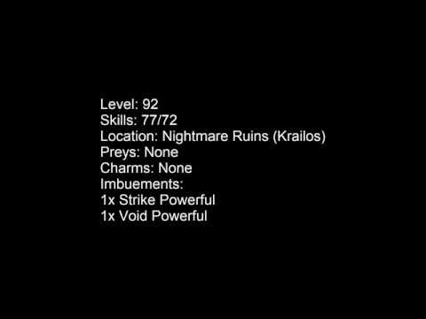 Tibia - EK 90+ Krailos Ruins 1.3kk Exp/h 150% @92!