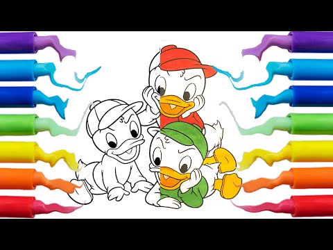 Disney coloring pages | Huey, Dewey, and Louie | donald duck coloring pages | NCS No copyright music