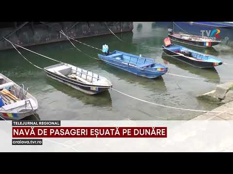 PASSENGER SHIP STRANDED ON THE DANUBE