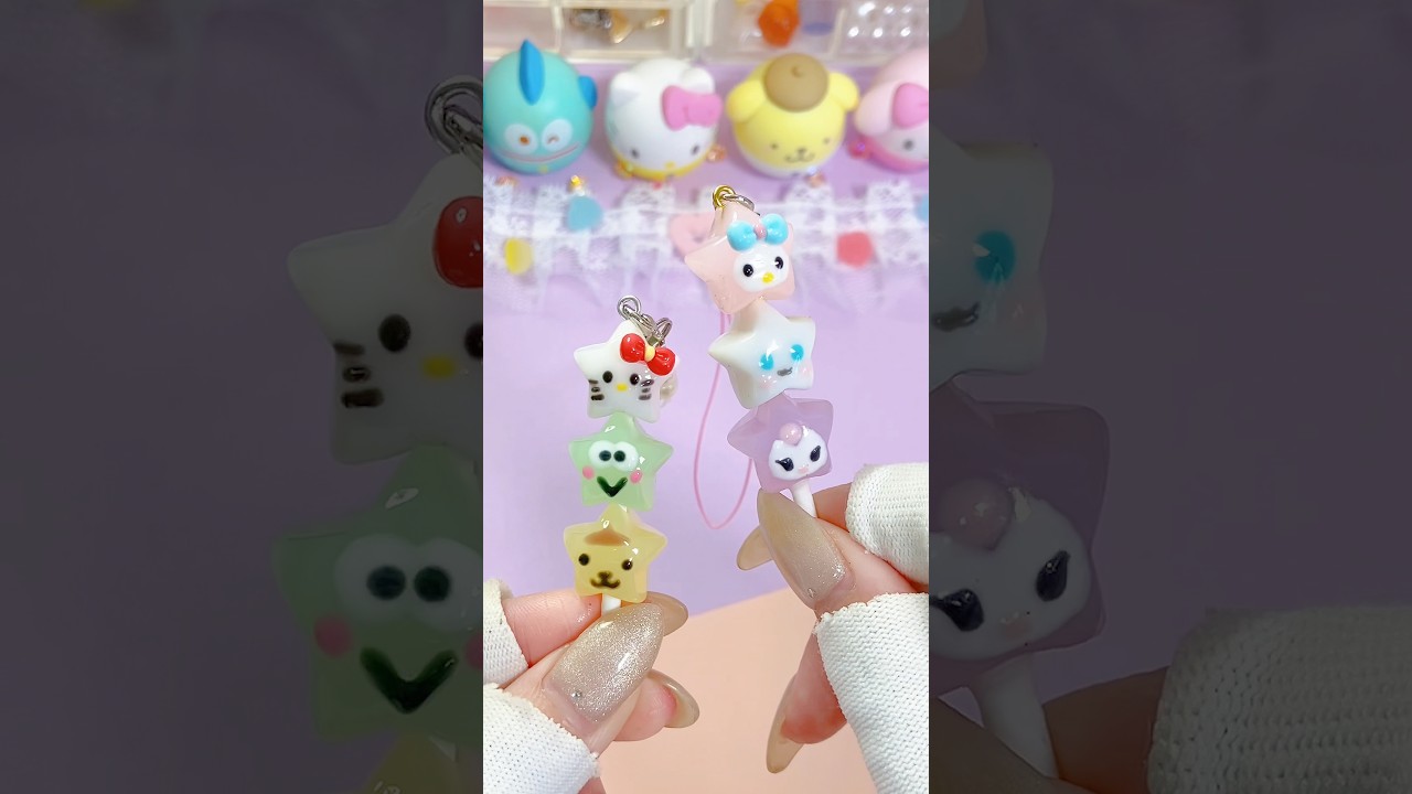 ポムポムプリンが何か変…😂サンリオ三色団子キーホルダー🍡#三色団子 #春 #かわいい #サンリオ #手作り