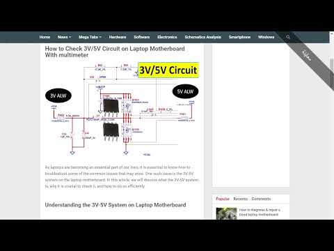 Learn how track Laptop motherboard voltage laptop schematics reading