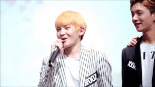 [ENG] 151024 CARAT Lee Jihoon from Busan + Woororo - 청량리 팬사인