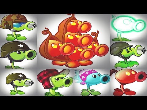 All Pea Plants Max Level Power-Up! in Plants vs. Zombies 2: Gameplay 2017