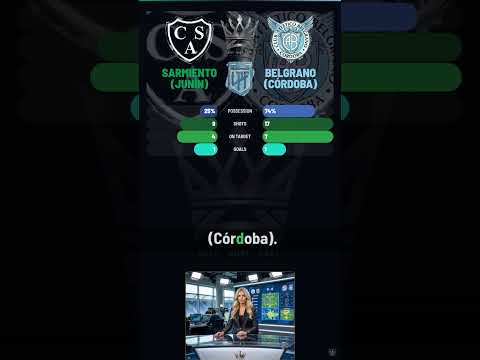 Sarmiento (Junin) 1-1 Belgrano (Cordoba) | Liga Profesional de Futbol Result | Draw #Shorts #footbal