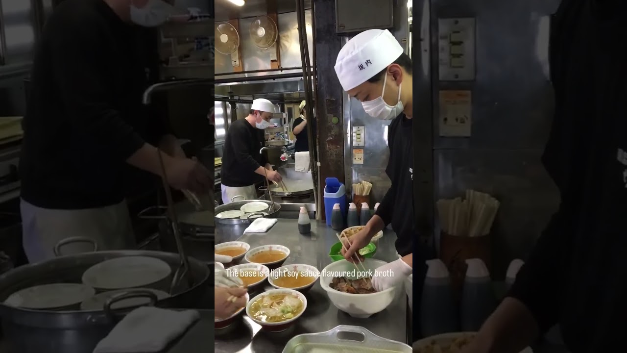 Inside one of Japan's three major ramen noodles shop