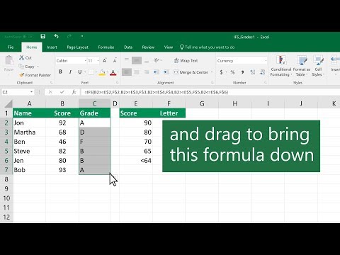 How to use the IFS function in Microsoft Excel