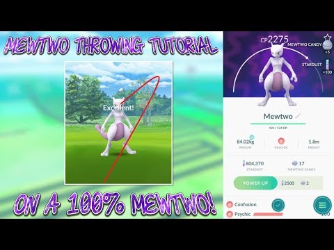 How To Catch Mewtwo In Pokemon Go | Excellent Throws | On a 100% Mewtwo!