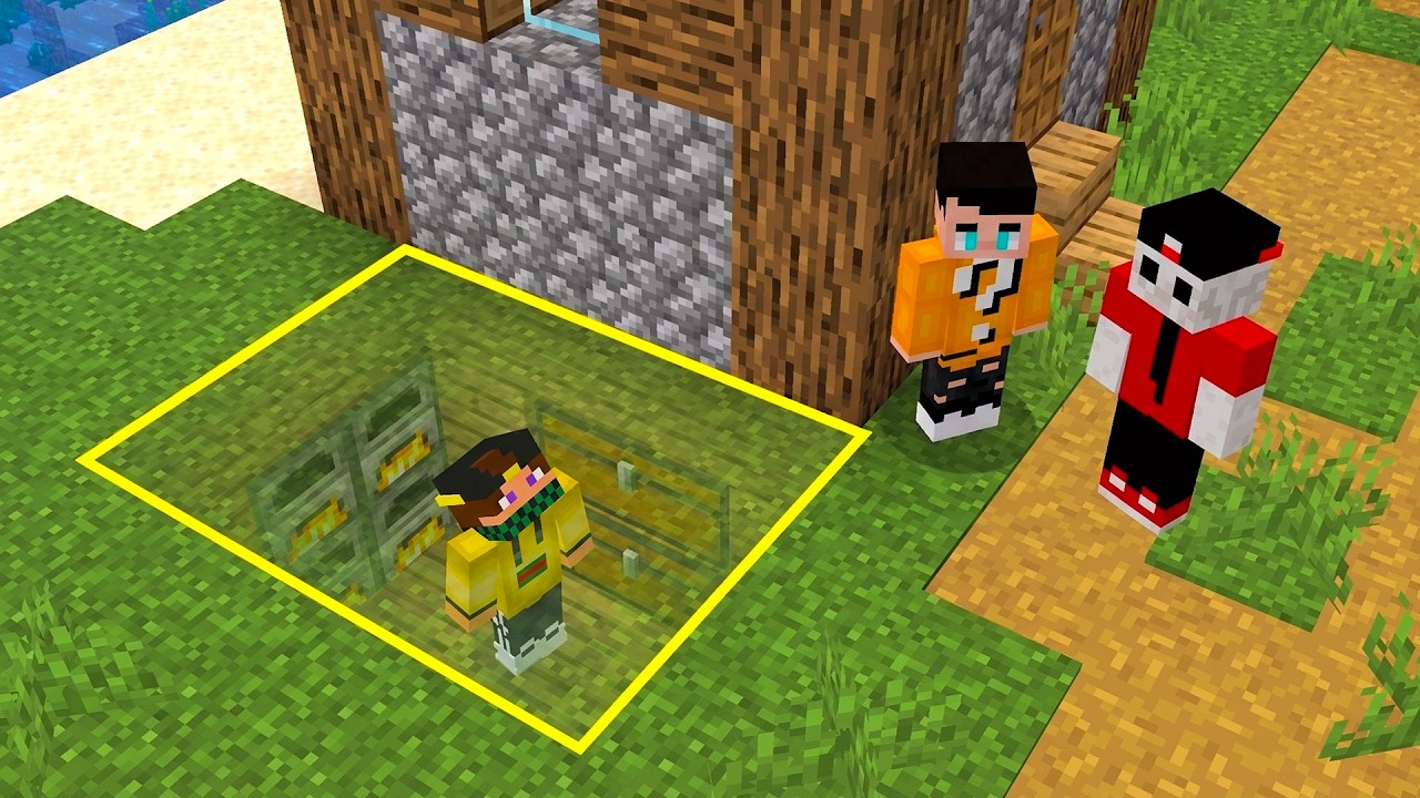 COSTRUISCI LA BASE PIÙ SEGRETA per VINCERE SU MINECRAFT  - ACQUA FUOCHINO FUOCO