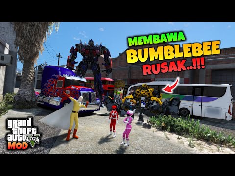 BUMBLEBEE RUSAK DI BAWA KE BENGKEL SAITAMA - GTA 5 MOD TRANSFORMER