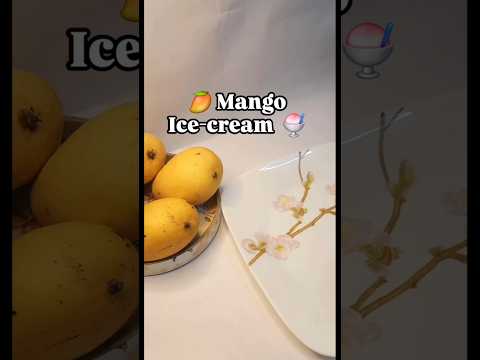 Mango Ice-cream 🥭🍧  #food #recipe #dessert #sweet #mango #mangoicecream #icecream #homemadeicecream