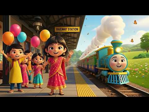 Chuk Chuk Railu Vastondi | Telugu Kids Rhyme | Fun Train Song for Children | Happy Mango Kids