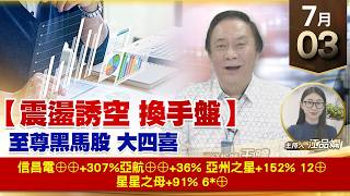 【財經至尊】 王曈  0703《【震盪誘空 換手盤】》信昌電⊕⊕+307%亞航⊕⊕+36%     亞州之星+152% 12⊕星星之母+91% 6*⊕
