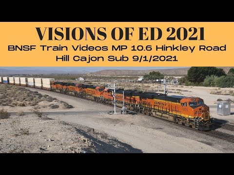 BNSF Train Videos MP 10.6 Hinkley Road Hill Cajon Sub 9/1/2021