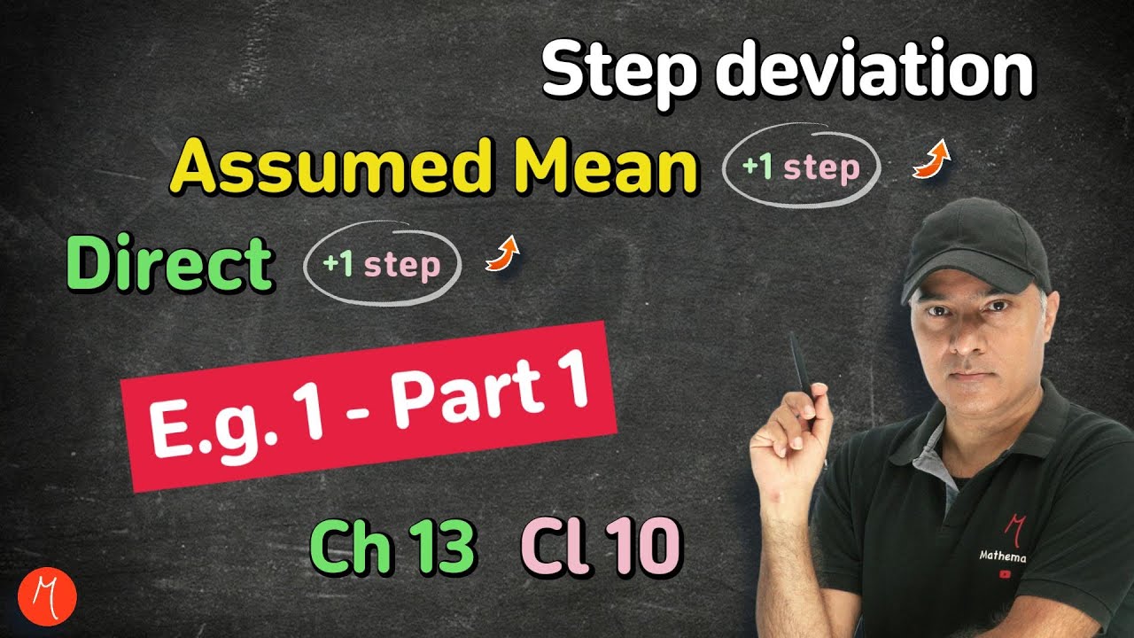 Example 1 - Chapter 13 - Class 10 | Part 1 (Finding mean by Direct Method) Statistics | NCERT Maths