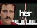 Song On The Beach | Her | Piano Tutorial (Arcade Fire)