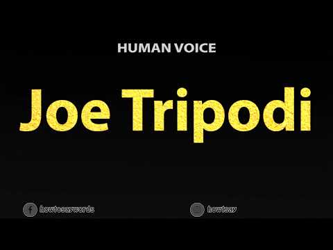 How To Pronounce Joe Tripodi