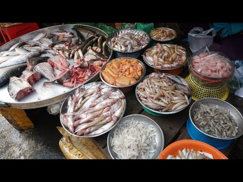Morning Daily LifeStyle of Vendors & Buyer @Phsa Samaki - Walk Around Street Food Market on Weekend