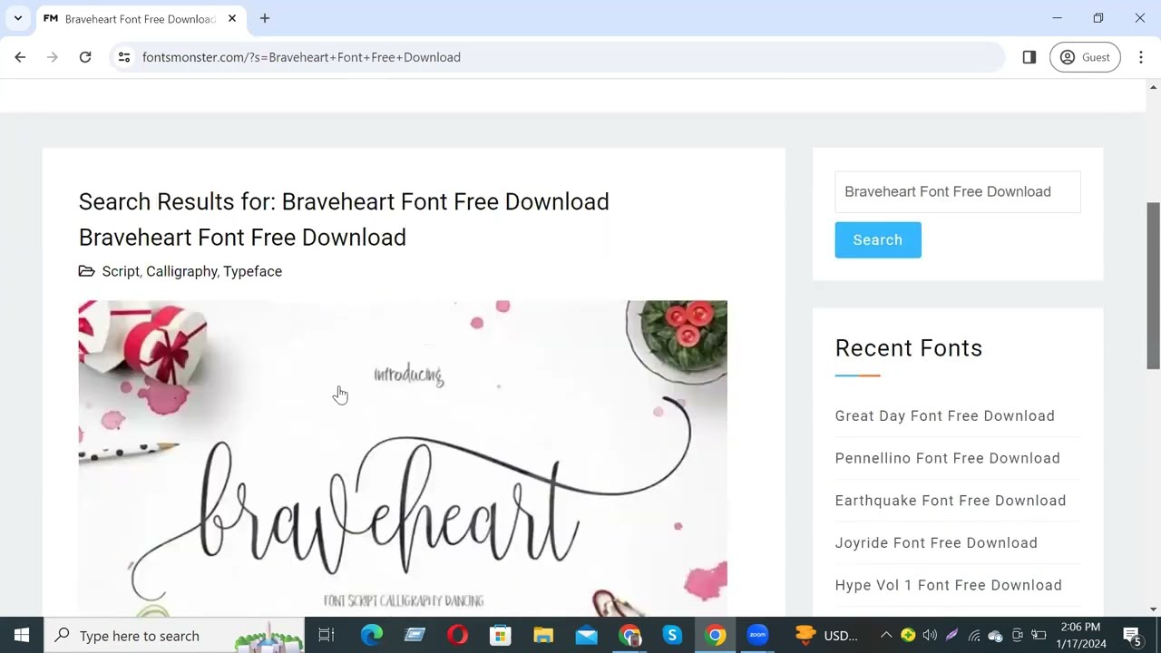 How to download and install Braveheart Font Free Download #trending #viral