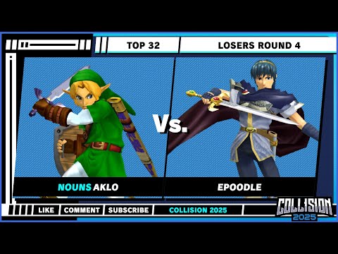Collision 2025 - Losers Round 4 - Aklo (Fox) VS Epoodle (Marth) - Super Smash Bros. Melee