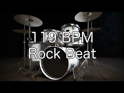 119 BPM Rock Drum Beat for Guitar, Bass and Instrumental Practise