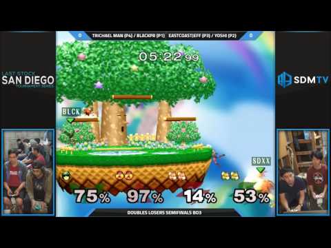 LSSD 84 - BlackPR & Trichael Man vs. Yoshi & EastCoastJeff - SSBM Losers Semis - Smash Melee