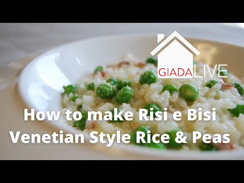 Giada Live - how to make Risi e Bisi - Venetian style Rice and Peas