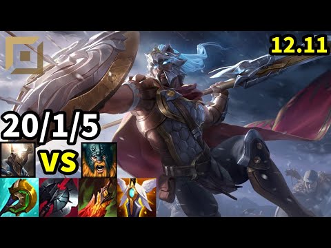Pantheon Top vs Olaf - KR Grandmaster | Patch 12.11