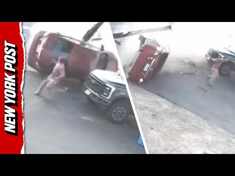 Man BARELY Dodges Out-of-Control Speeding Car