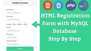 How to Create a HTML Form using MySQL Database 🏬 using PHP - Server Side Form Validation 🔥
