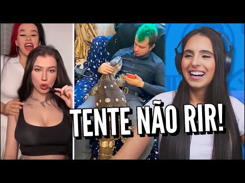 JOVENS REAGEM A MEMES CURIOSOS DO UNUSUAL MEMES - TENTE NÃO RIR - DINOSSAURO DE ESTIMAÇÃO?!