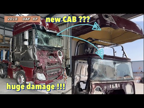 Rebuilding a Wrecked  2018 DAF XF part. 1