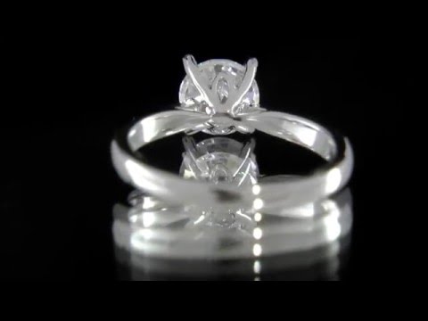 PR1071 - 1.15ct Pave set diamond solitaire engagement ring