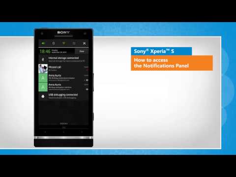 How to access the Notifications Panel inSony® Xperia™ S :Tutorial