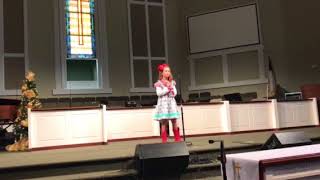 Chloe Beth singing All I want for Christmas