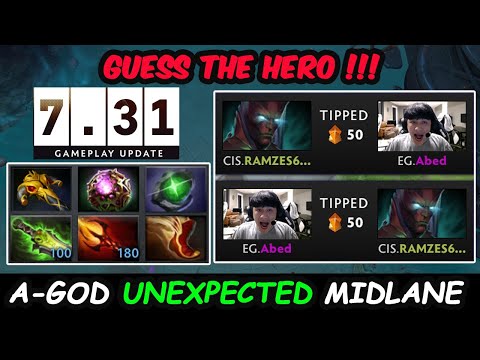 ABED UNEXPECTED MIDLANE HERO 7.31B - BACK TO TOP1 MMR vs Ramzes666 EG.Cr1t Dota 2 pro Gameplay