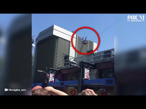 Spider-Man crashes during show at Disneyland's Avengers Campus
