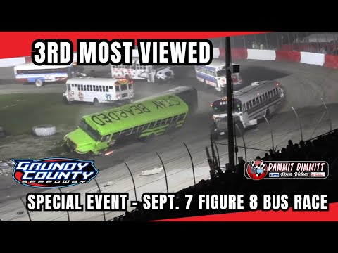 9 7 2024 Grundy County Speedway Night Of Thrills Figure 8 School Bus Race