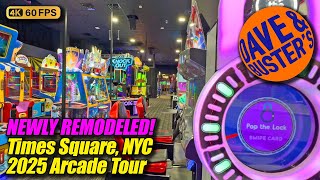 BIG WINS at the Dave & Buster's in Times Square NYC! August 2025 arcade tour, new 4K walkthrough