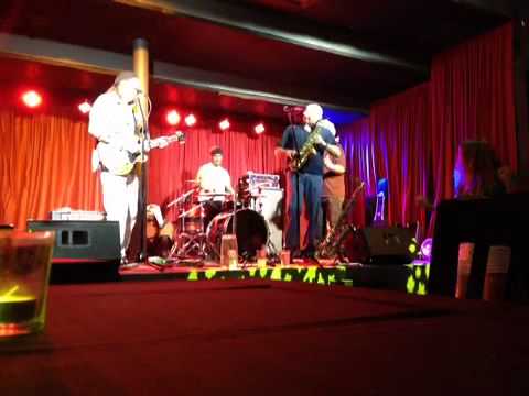 Jackie Don Loe on guitar, Mike Johnson on sax, Cedric on dr