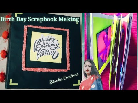 How to make birthday scrapbook making by Ritwika/Birthday scrapbook for brother/Birthday Giftspecial
