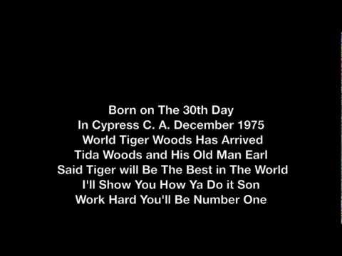 Tiger Woods Song  ,"Go Tiger Woods, Go Tiger Woods " ,  with lyrics