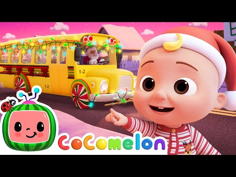 Wheels on the Christmas Bus Song! ❄️🎄 | CoComelon Nursery Rhymes & Kids Songs