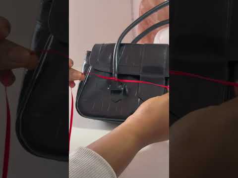 How to tie a ribbon on a bag 🎀 #diy #ribbon #bow tie #cupid