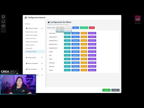 Configuración de álbum y videos